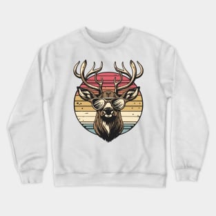 Buck Deer Sunset Crewneck Sweatshirt